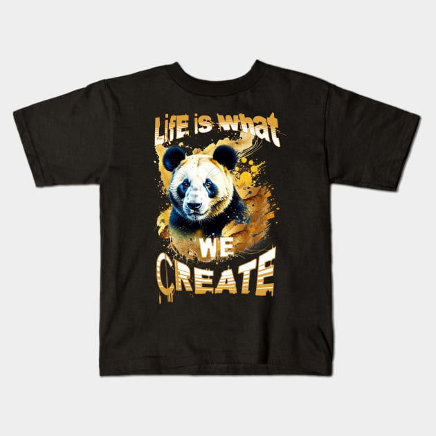 Panda Life Kids T-Shirt by Richardramirez82